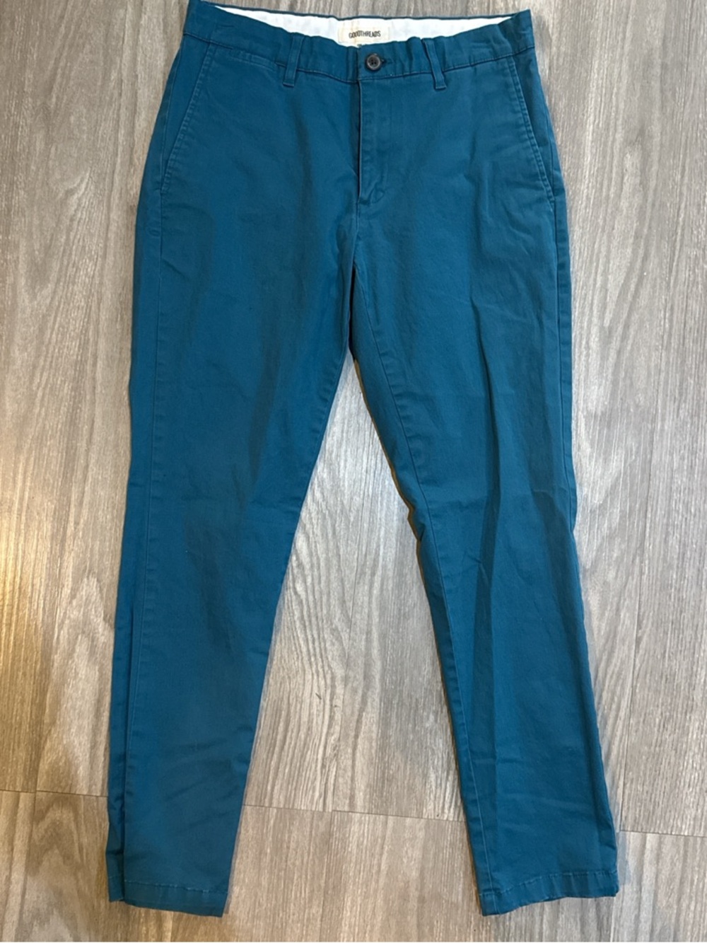 Goodthreads Teal Slim Cotton Chinos
